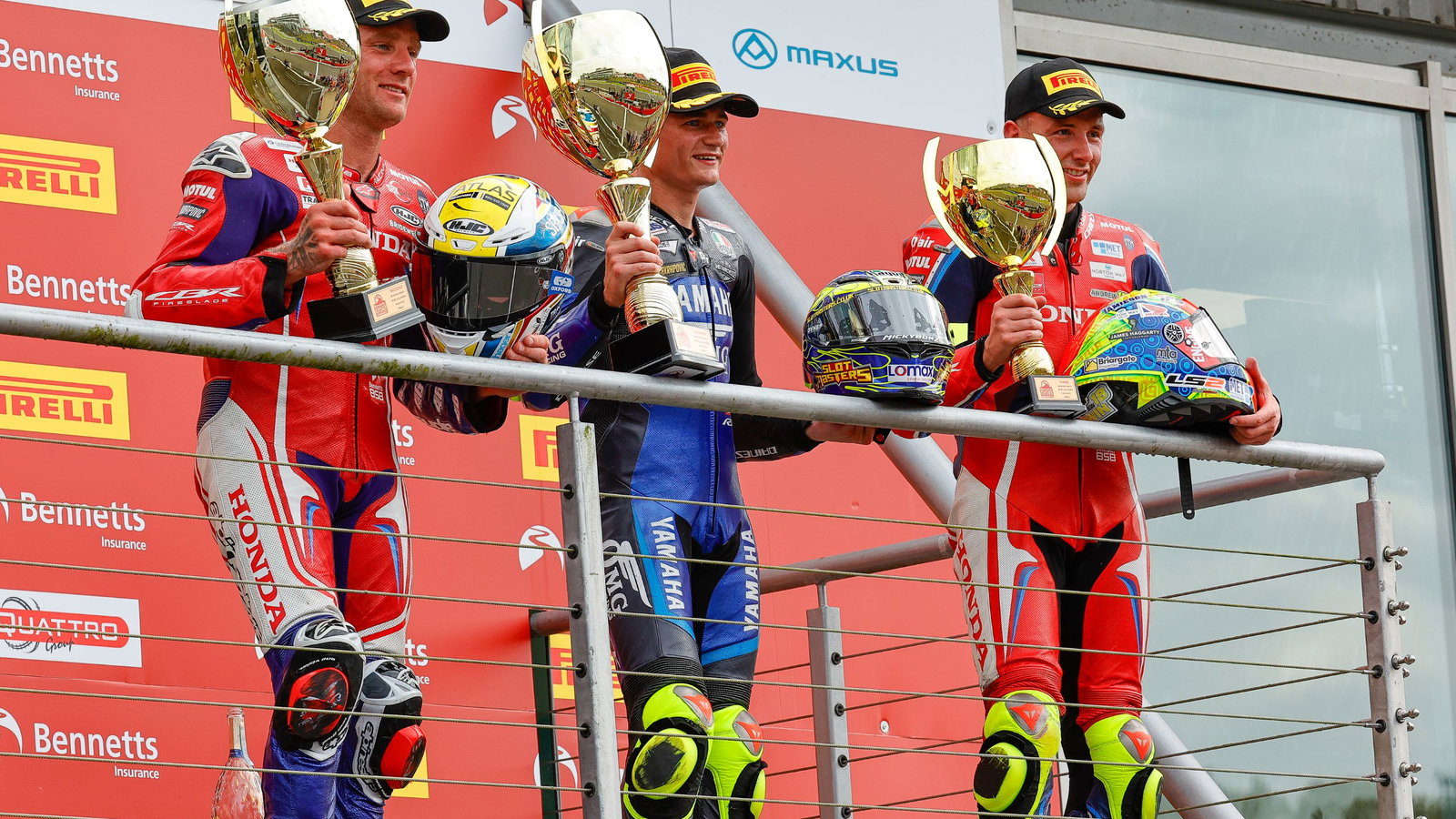 Ryan Vickers, Tommy Bridewell, Andrew Irwin, BSB, 2024, Brands Hatch, podium, 20th July 